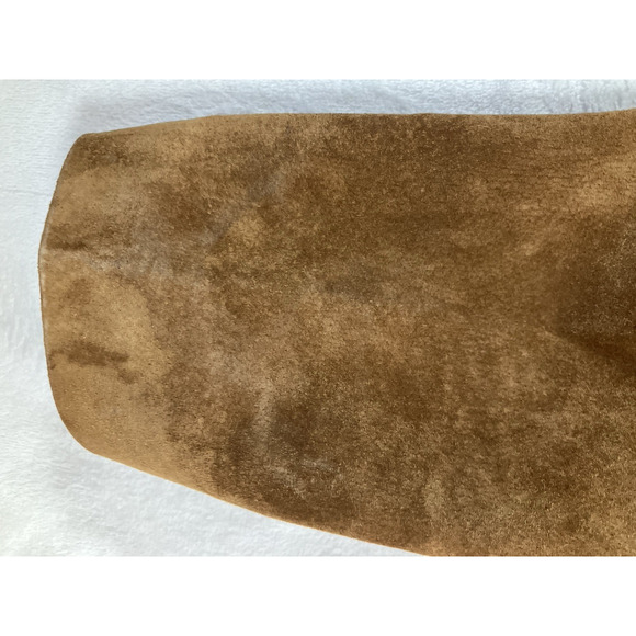 Vintage Scully Brown Leather Jacket Size Large Ruffles Satin Lined Boho Western - Picture 11 of 16